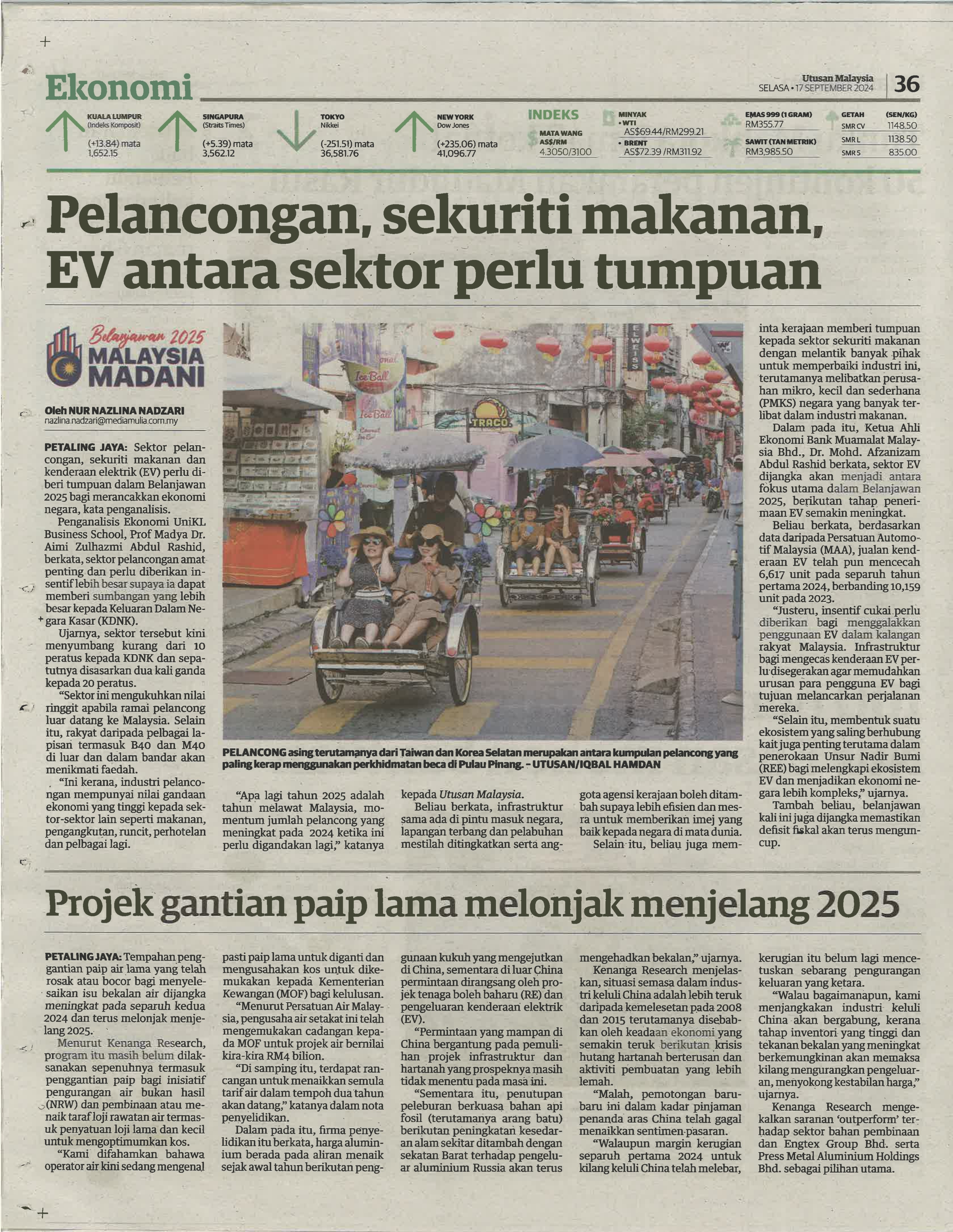 EV ANTARA SEKTOR PERLU TUMPUAN