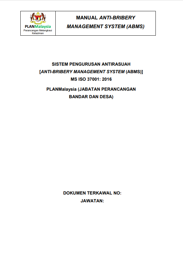 DOKUMEN MANUAL MS ISO 37001 2016 ABMS 2022