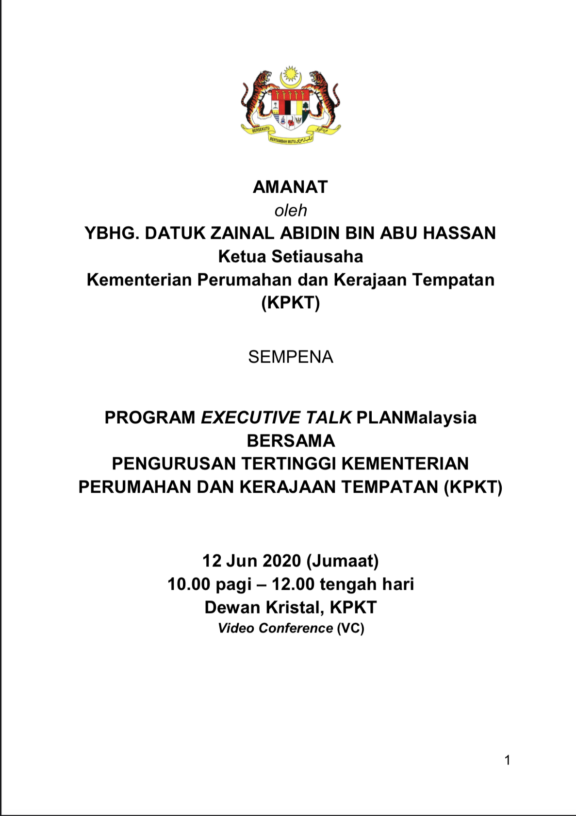 Program Executive Talk 